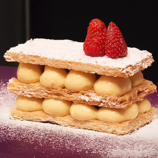 Vanilla & Strawberry Mille-Feuille