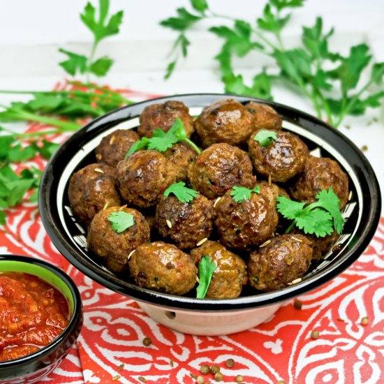 Moroccan lamb meatballs