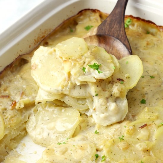 Simple Dill Scalloped Potatoes