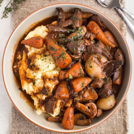 Mushroom bourguignon