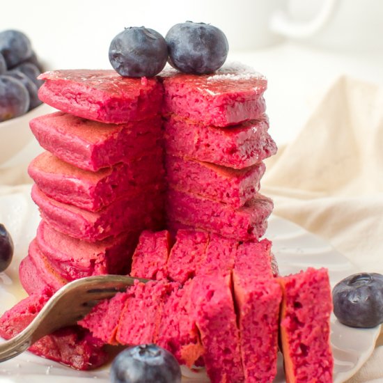 Pink Beet Pancakes