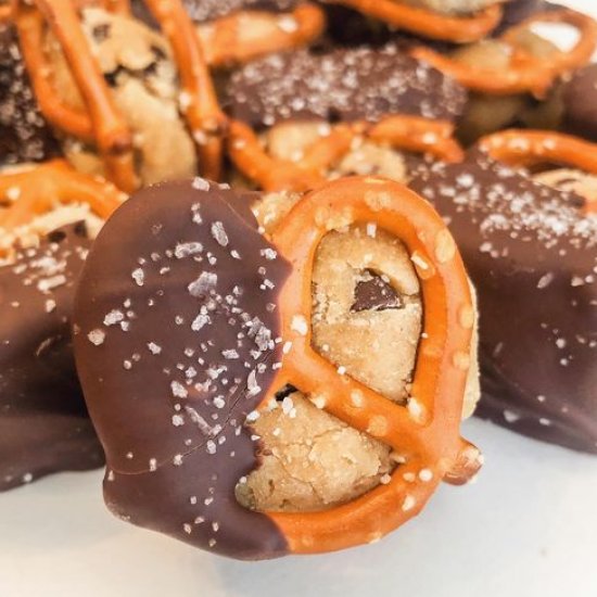 Cookie Dough Pretzel Bites