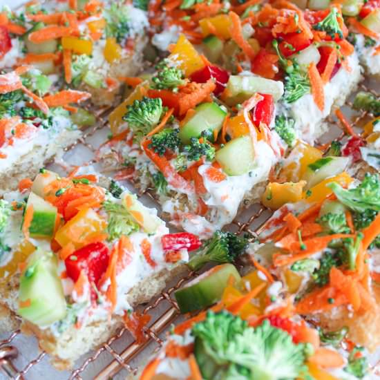 Easy Cold Veggie Pizza Appetizer