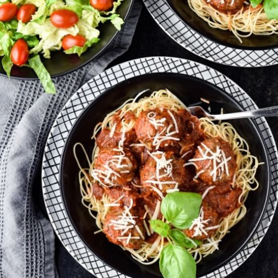 Homemade Spaghetti and Meatballs