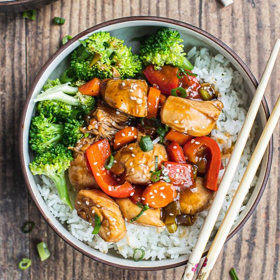 Whole30 Chicken Teriyaki Stir Fry