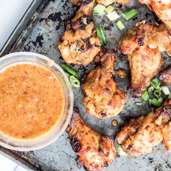 Sweet chili mustard chicken wings