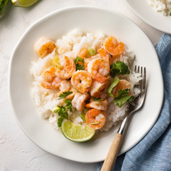 Garlic Lime Shrimp & Coconut Rice