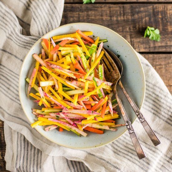 Root Slaw with Lemon Vinaigrette