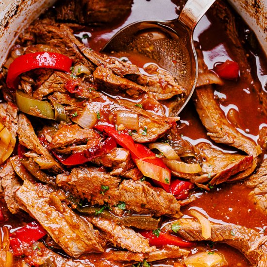 Crock Pot Steak Fajitas