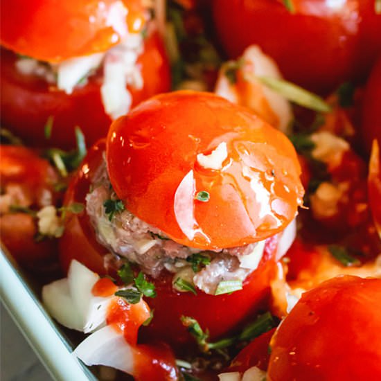 Stuffed Tomatoes with meat