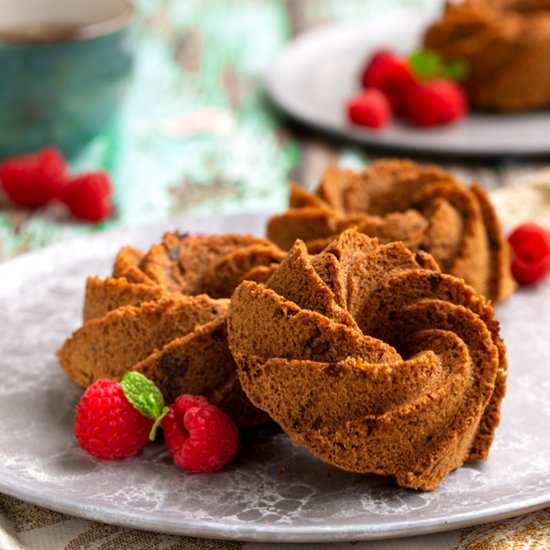 Malted Chocolate Chip Mini Bundts