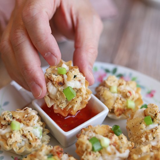 Easy vegan crab rangoon