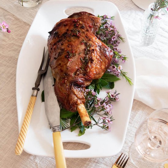 Roast Lamb With Rosé Glaze