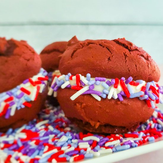 Red Velvet Whoopie Pies