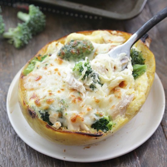 Chicken Stuffed Spaghetti Squash