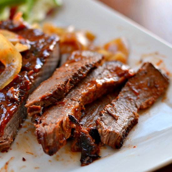 Oven Baked Barbecued Beef Brisket