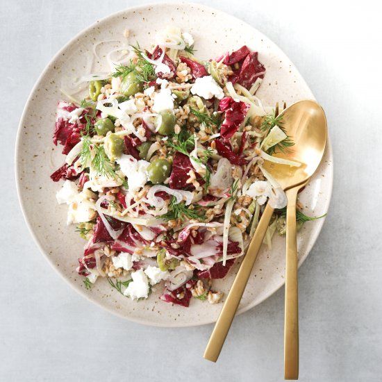 Farro Salad with Fennel + Feta