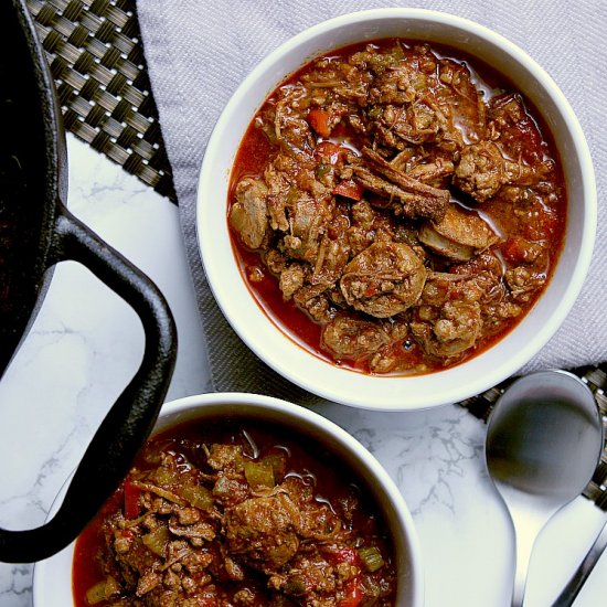 Three Meat Keto Chili