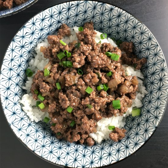 Asian Ground Beef Rice Bowls