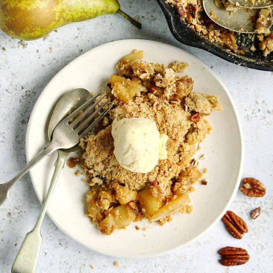 Pear and Ginger Crumble