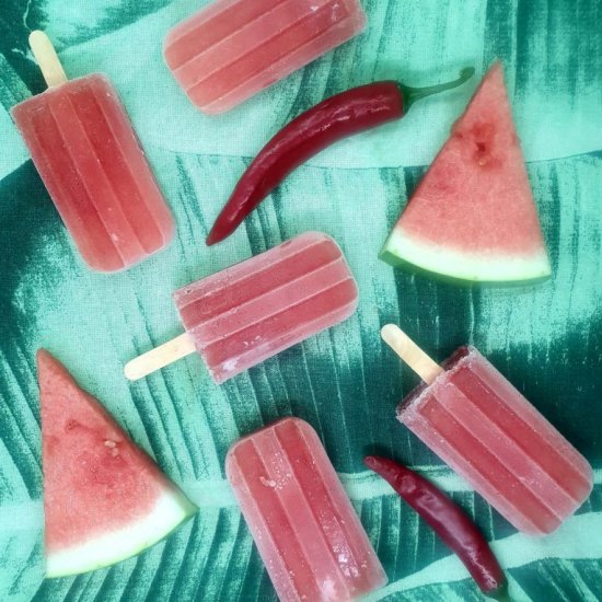 Watermelon Chili Popsicle