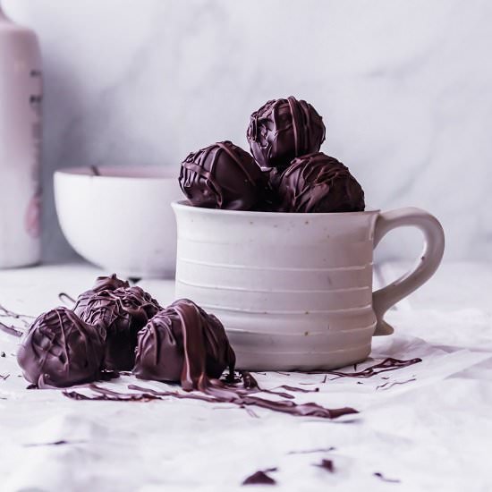 Dark Chocolate Coconut PB Bites