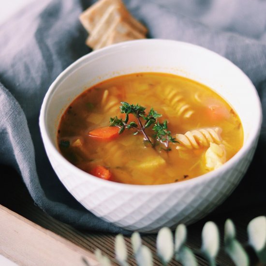 The Simplest Chicken Noodle Soup