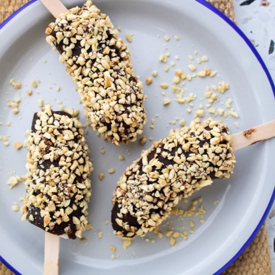 Chocolate Banana Pops