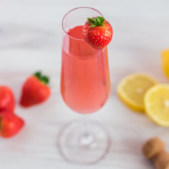 Pink Champagne Punch Cocktail