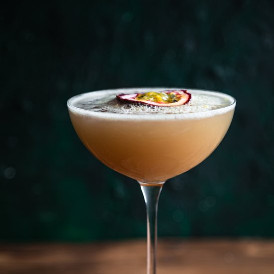 Passionfruit gin cocktail