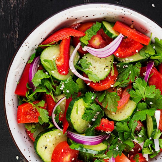 Cucumber with Tomato Salad