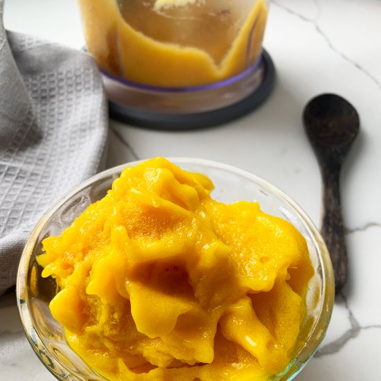 Mango Sorbet – 1 Ingredient Only!