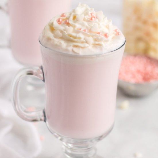 Pink Valentines Hot Chocolate