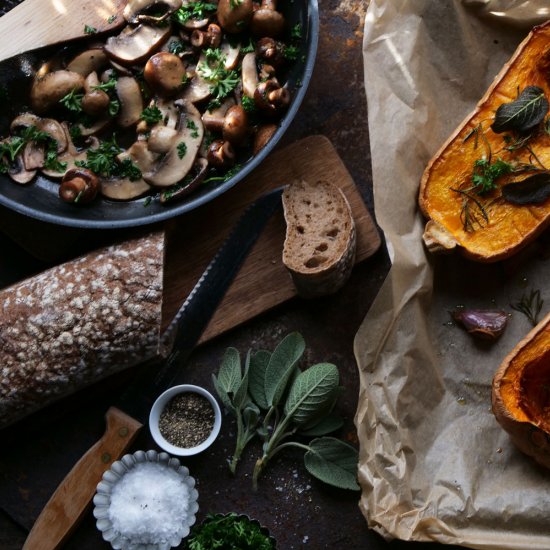 Mushroom Ragoût & Roasted Butternut