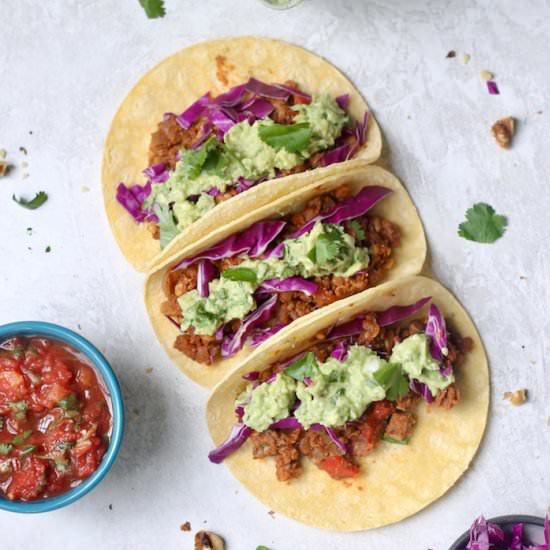 Vegan Chickpea Walnut Tacos