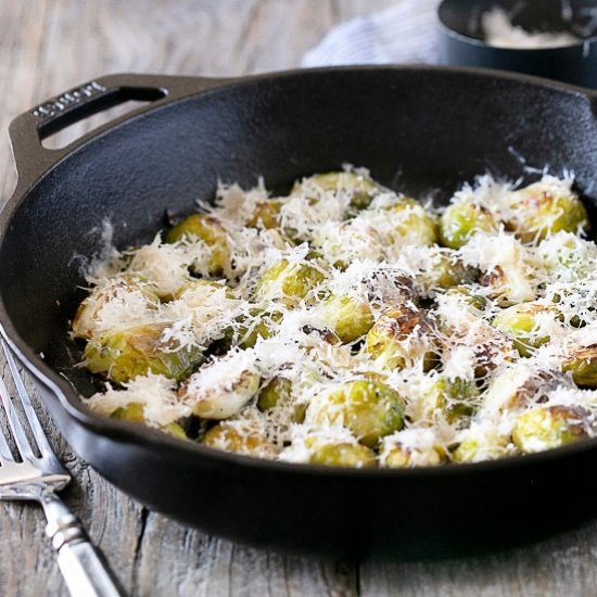 Roasted Brussels Sprouts with Parm