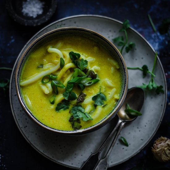 Veggie Coconut Curry Noodle Soup