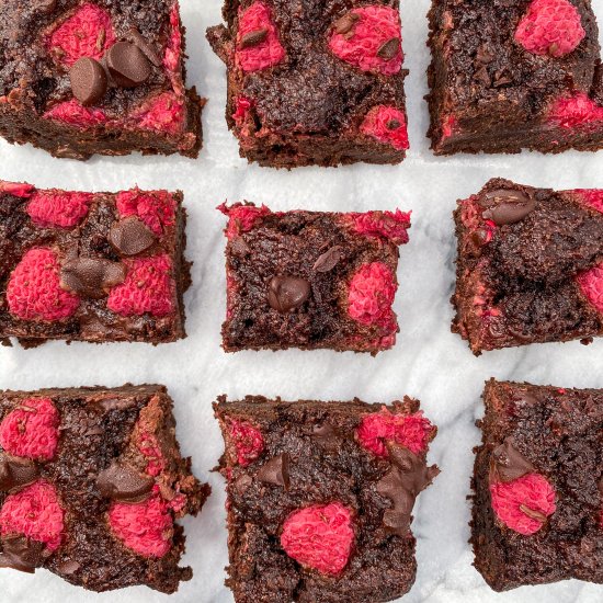 Vegan Raspberry Brownies