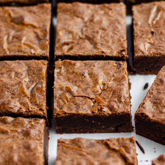 homemade fudgy brownies