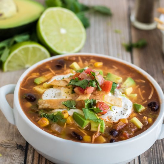 Healthy Chicken Tortilla Soup