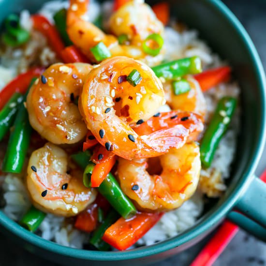 Shrimp Teriyaki Stir Fry