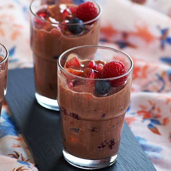 Chocolate Fruit Custard Recipe