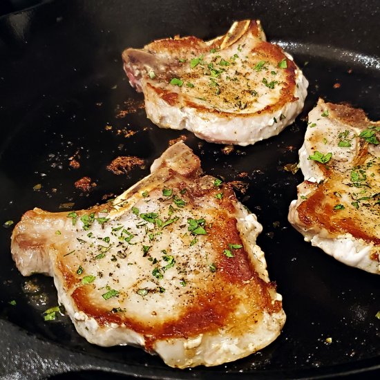 Herb Crusted Juicy Pork Chops