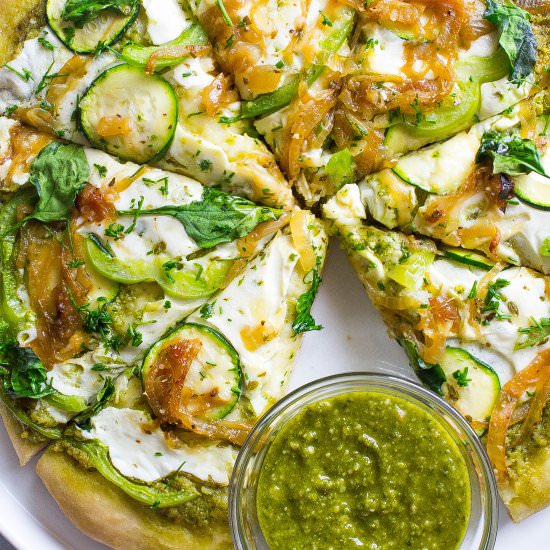 Homemade Green Goddess Pizza