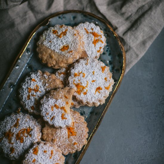 Shortbread Orange Blossom Cookies