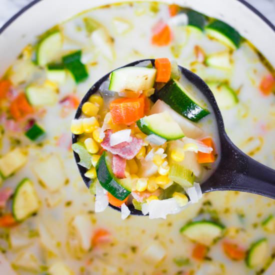 Loaded Veggie Corn Chowder