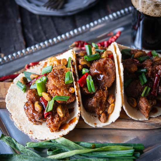 Beer Battered Kung Pao Cauliflower