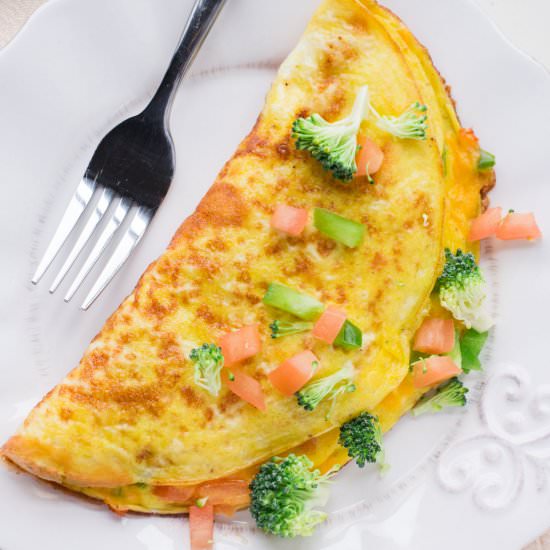 Cheesy Vegetable Omelette