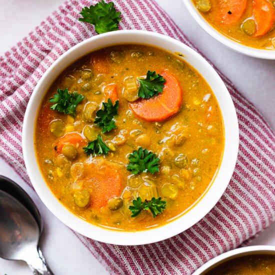 Vegan Curried Split Pea Soup