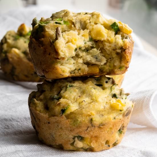 Zucchini-Polenta Breakfast Muffins